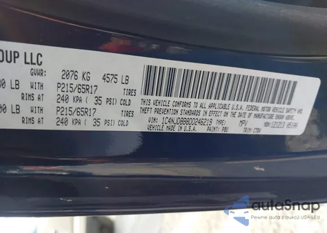 2013 Jeep Compass Sport из США, поврежденный, VIN 1C4NJDBB8DD246219